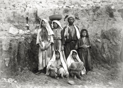 Group of workpeople in the excavation, Coastal Plain, Palestine, 1891-93 by Frederick J. Bliss